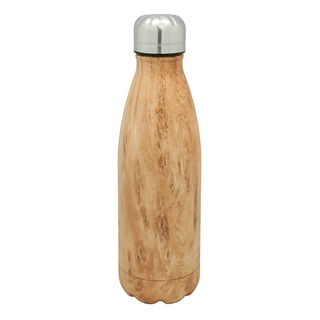 Botella de agua de madera del vacío del acero inoxidable