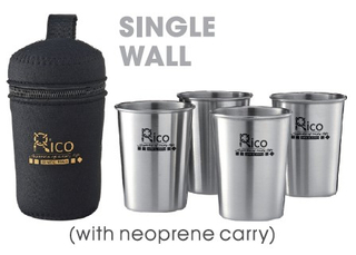 Conjuntos de un sólo recinto de la taza del acero inoxidable