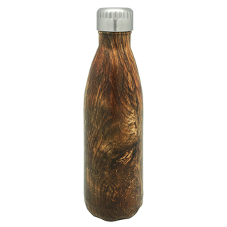 Madera de la botella de agua del vacío del acero inoxidable