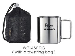 Taza de la pared del doble del acero inoxidable con la maneta ajustable